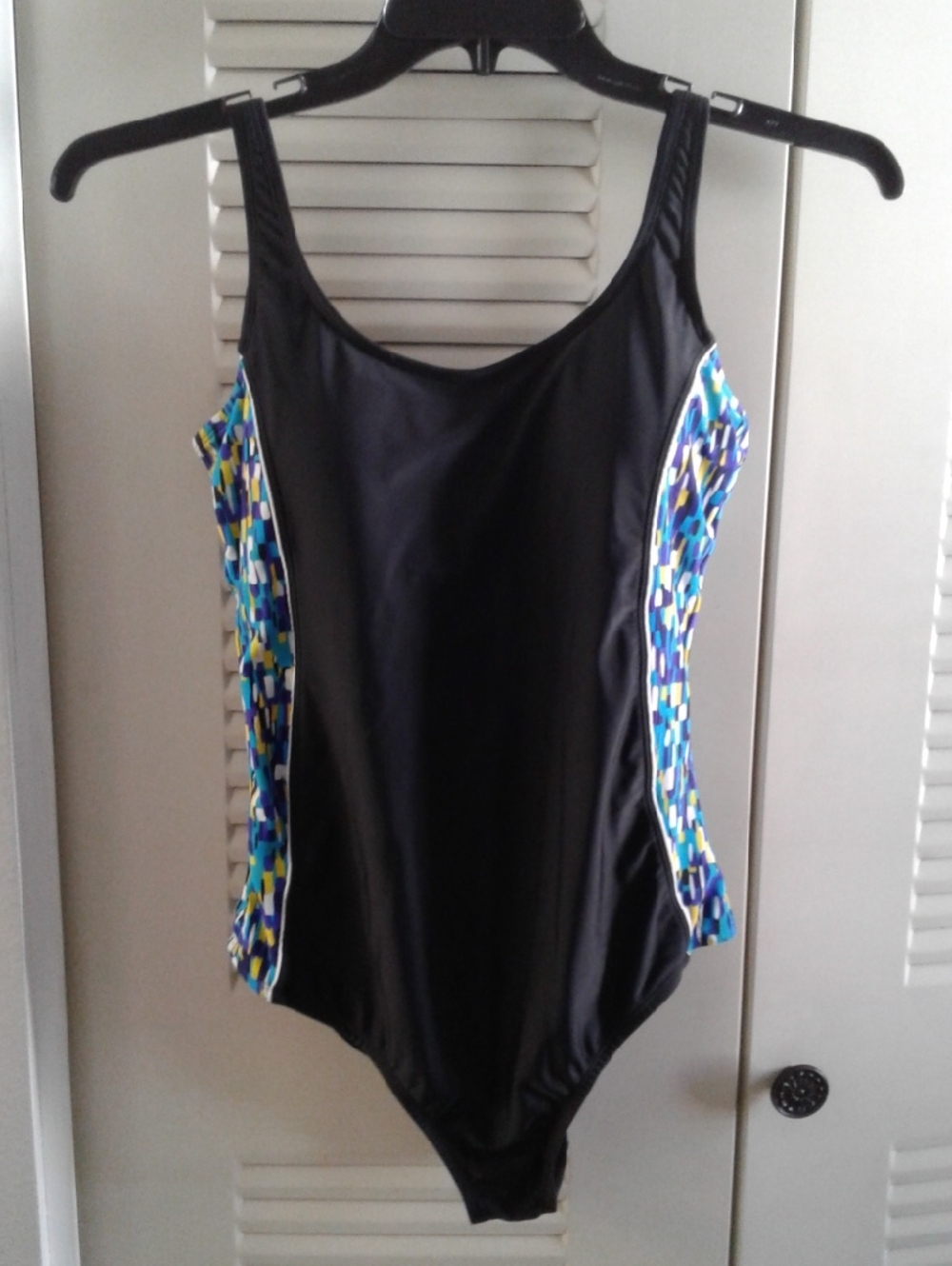 Catalina Black Swimsuit with Blue Logo Tag